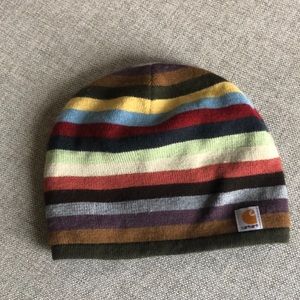 ✨Carhartt✨ Striped Multi Color Fleece Beanie